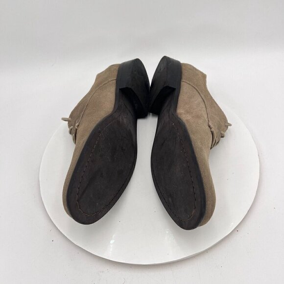 John Varvatos Men Size 8.5M Grey Suede Plain Toe Lace Up Low Derby Shoes - Picture 9 of 15